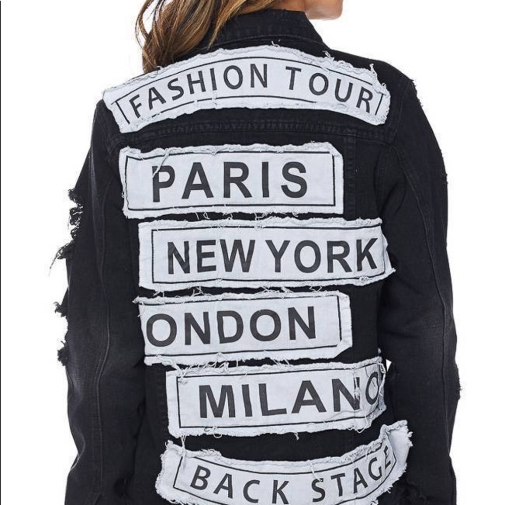 Black Distress Denim Boyfriend Fashion Tou…